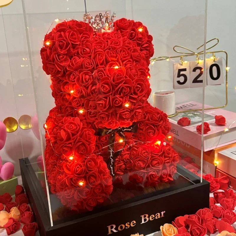Artificial Flower Rose Teddy Bear